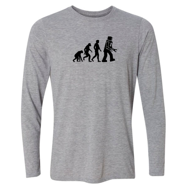 Robot Evolution - Light Youth Long Sleeve Ultra Performance 100% Performance T Shirt Thumbnail
