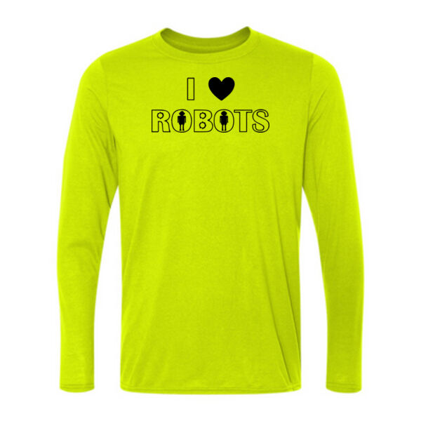 I Heart Robots - Light Long Sleeve Ultra Performance 100% Performance T Shirt Thumbnail