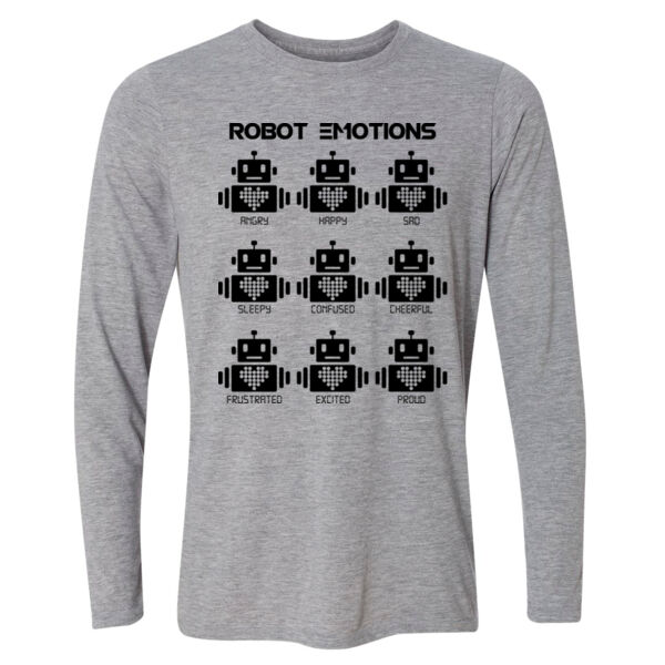 Robot Emotions - Light Youth Long Sleeve Ultra Performance 100% Performance T Shirt Thumbnail