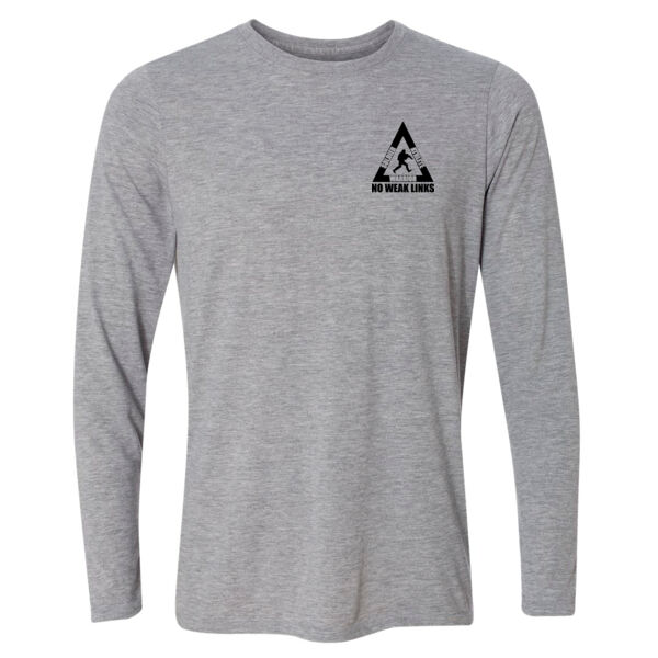 Soldier Athlete Warrior - No Weak Links (Black) - Light Youth Long Sleeve Ultra Performance 100% Performance T Shirt Thumbnail