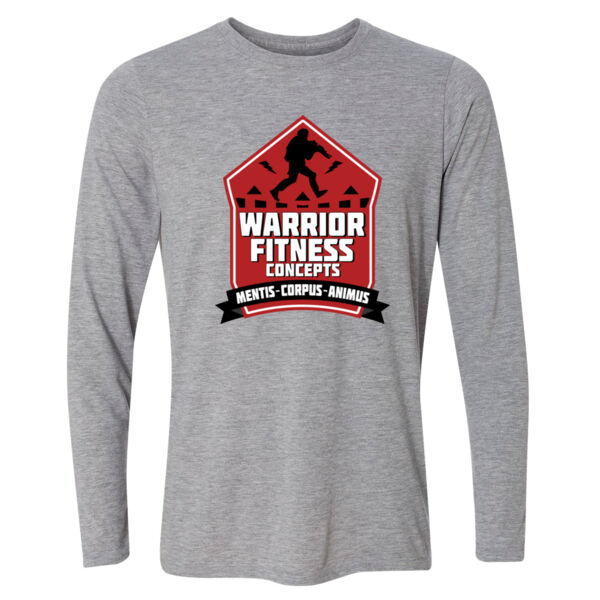 Warrior Fitness Concepts (1-side) - Light Youth Long Sleeve Ultra Performance 100% Performance T Shirt Thumbnail