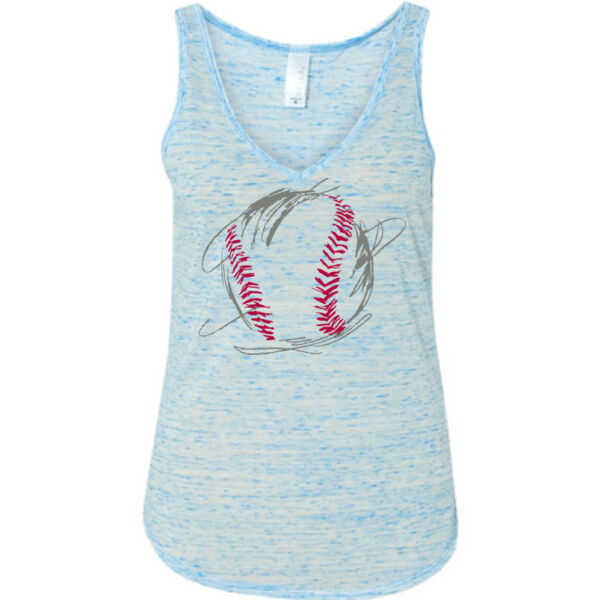 Baseball - Ladies' Flowy V-Neck Tank Thumbnail