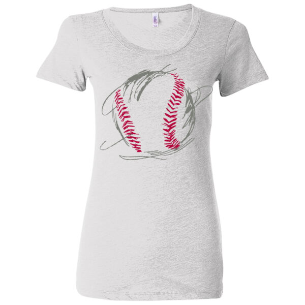 Baseball - (S) Ladies' Triblend Short Sleeve T-Shirt Thumbnail