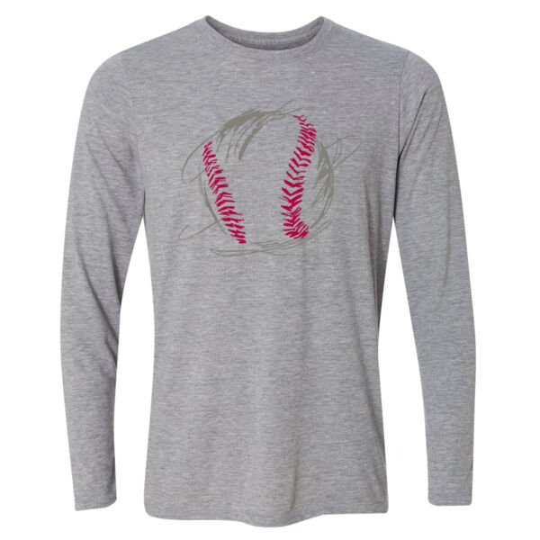 Baseball - Light Youth Long Sleeve Ultra Performance 100% Performance T Shirt Thumbnail