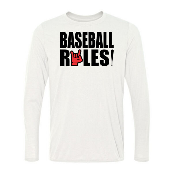 Baseball Rules - Light Long Sleeve Ultra Performance 100% Performance T Shirt Thumbnail