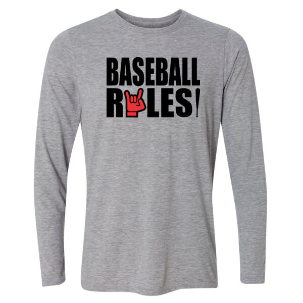 Baseball Rules - Light Youth Long Sleeve Ultra Performance 100% Performance T Shirt Thumbnail