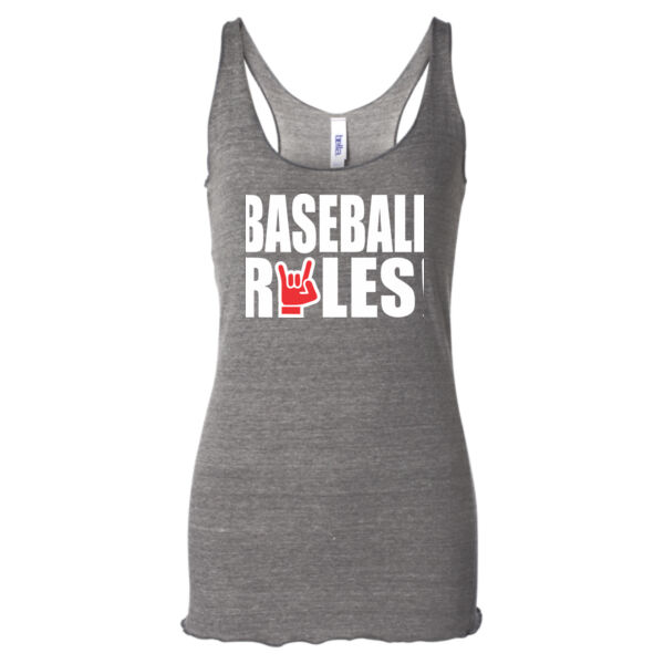 Baseball Rules - Ladies' Triblend Racerback Tank Top Thumbnail