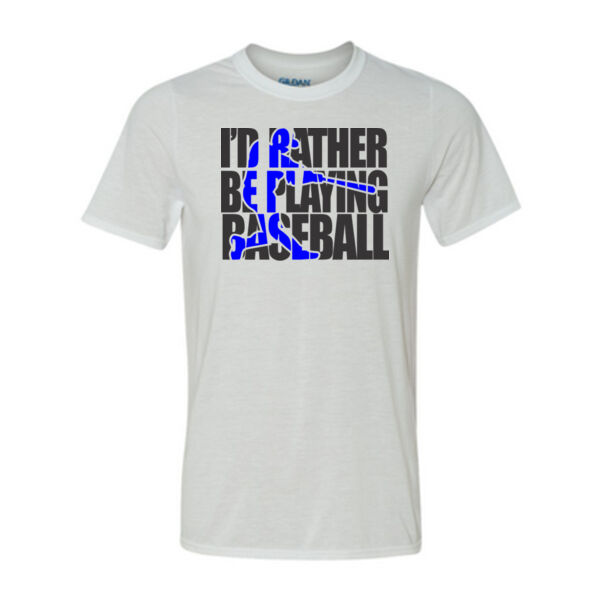 I'd Rather Be Playing Baseball (Royal) - Light Youth/Adult Ultra Performance 100% Performance T Shirt Thumbnail