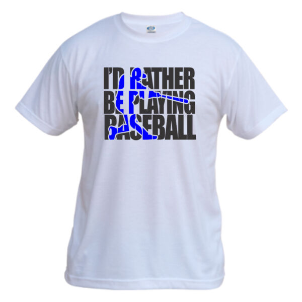 I'd Rather Be Playing Baseball (Royal) - Vapor Basic Performance Tee Thumbnail