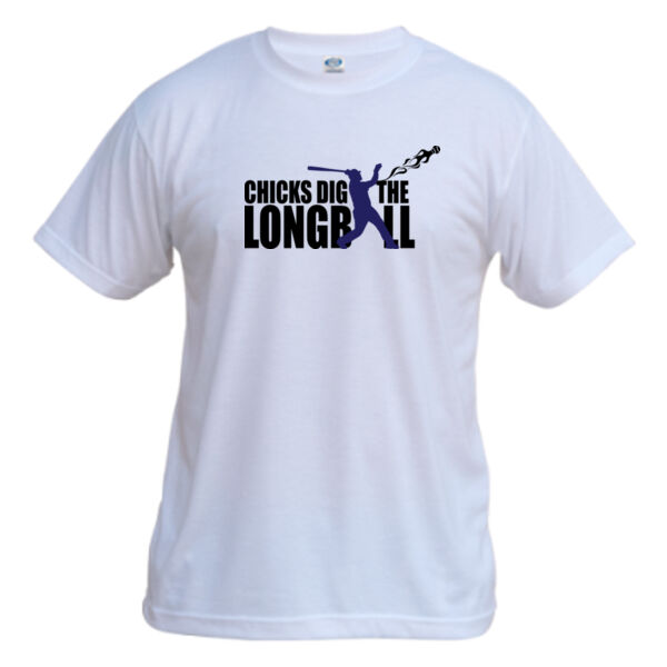 Chicks Dig the Long Ball Baseball - Vapor Basic Performance Tee Thumbnail