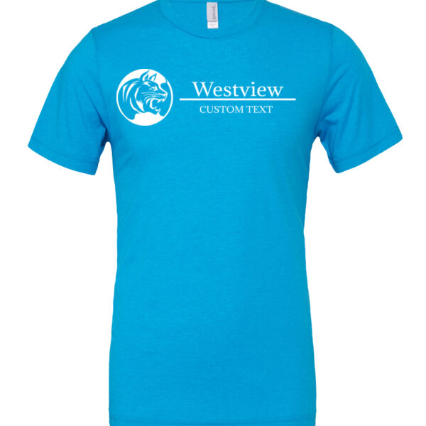 Westview Middle School White Logo with Custom Text - Cotton/Polyester T-Shirt Thumbnail