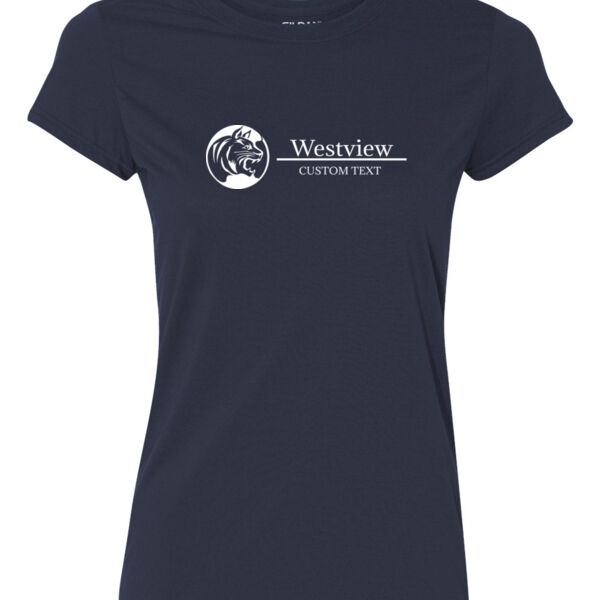 Westview Middle School White Logo with Custom Text - Ladies Ultra Performance 100% Performance T Shirt Thumbnail