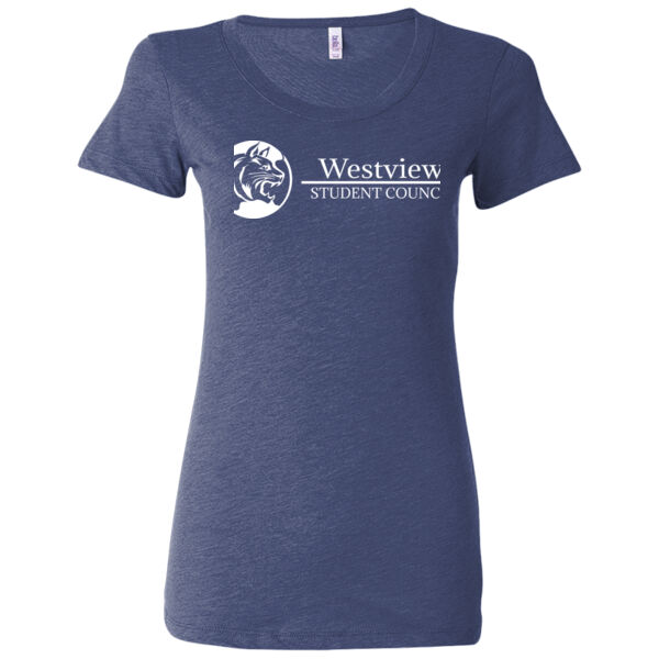 Westview Middle School White Student Council Logo - Ladies' Triblend Short Sleeve T-Shirt Thumbnail
