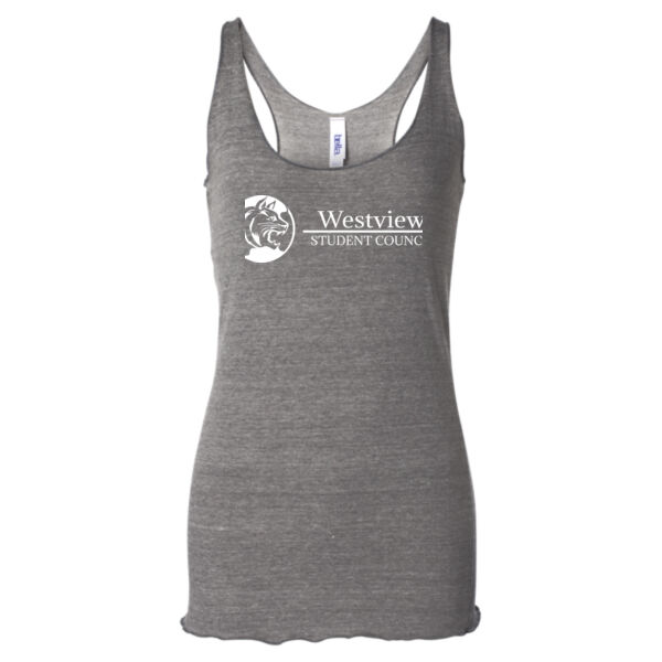 Westview Middle School White Student Council Logo - Ladies' Triblend Racerback Tank Top Thumbnail