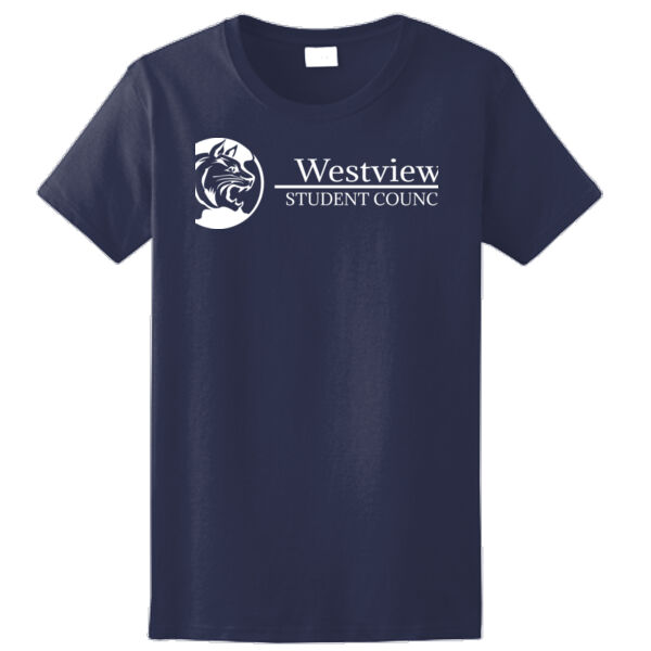 Westview Middle School White Student Council Logo - Ladies Ultra Cotton™ 100% Cotton T Shirt  Thumbnail