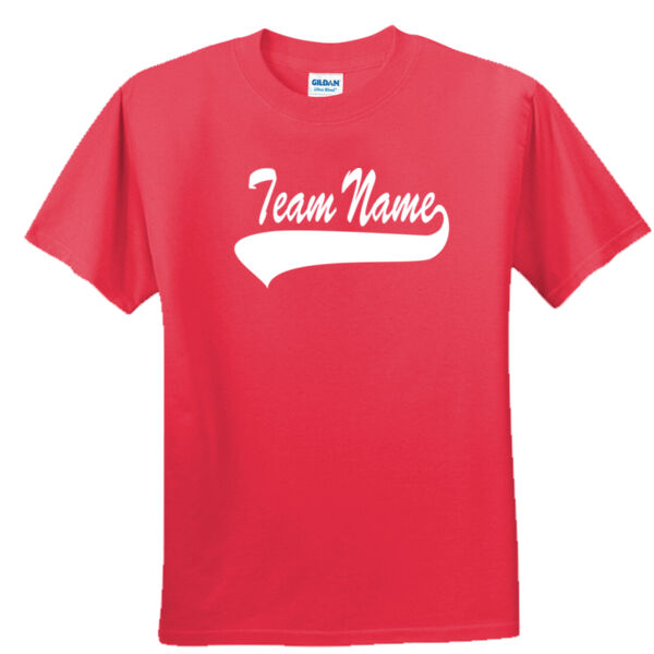 Custom Team Unisex/Youth T-shirt with Name & Number - 100% Cotton Tee from Gildan Thumbnail