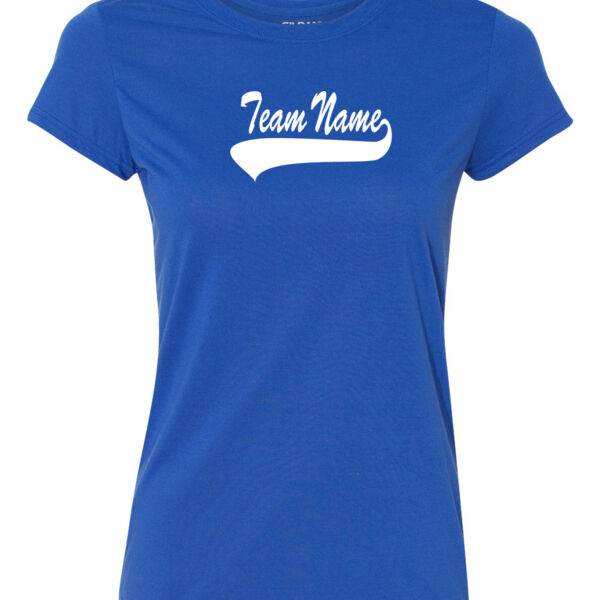 Custom Team Ladies T-shirt with Name & Number - 100% Performance Tee from Gildan Thumbnail