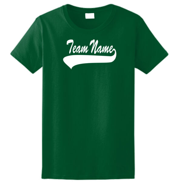 Custom Team ladies T-shirt with Number Only - 100% Cotton Tee from Gildan Thumbnail