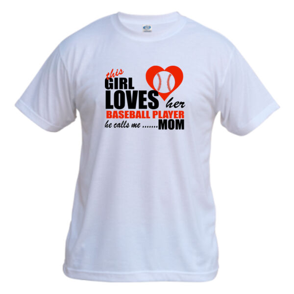 This Girl Loves Her Baseball Player - Vapor Basic Performance Tee Thumbnail