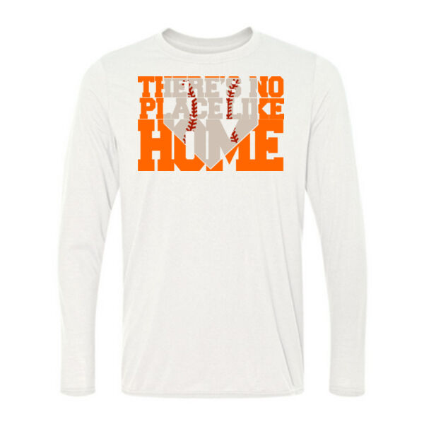 There's No Place Like Home Baseball - Light Long Sleeve Ultra Performance 100% Performance T Shirt Thumbnail