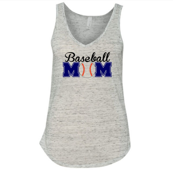 Baseball Moms are All About That Base - Ladies' Flowy V-Neck Tank Thumbnail
