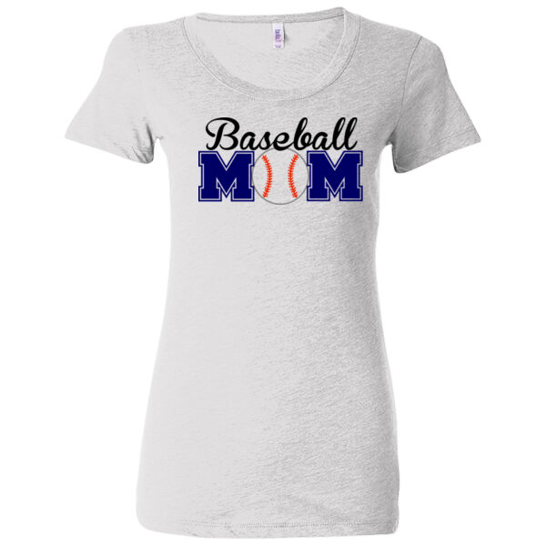 Baseball Moms are All About That Base - (S) Ladies' Triblend Short Sleeve T-Shirt Thumbnail