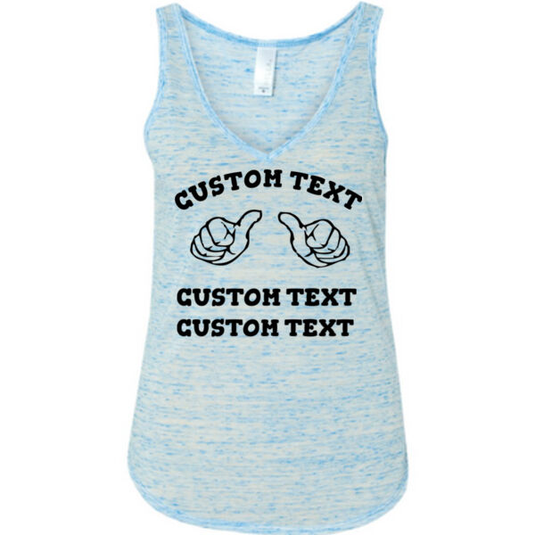 Custom Thumbs  - Ladies' Flowy V-Neck Tank Thumbnail