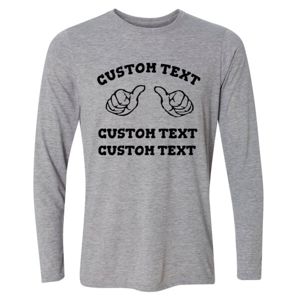 Custom Thumbs  - Light Long Sleeve Ultra Performance 100% Performance T Shirt Thumbnail