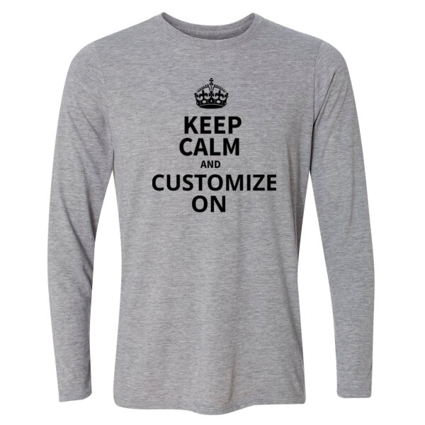 Keep Calm and We'll Print Your Text - Light Long Sleeve Ultra Performance 100% Performance T Shirt Thumbnail