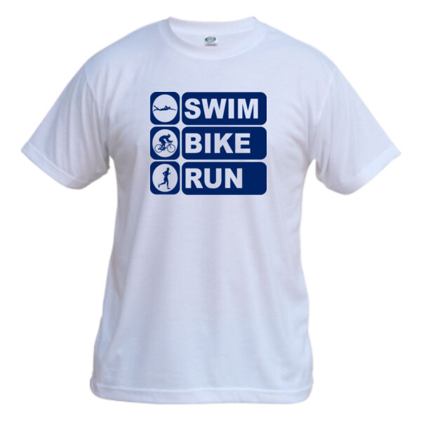 Swim Bike Run Vertical Triathlon - Vapor Basic Performance Tee Thumbnail