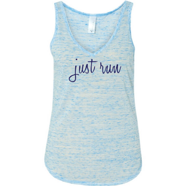 Just Run  - Ladies' Flowy V-Neck Tank Thumbnail