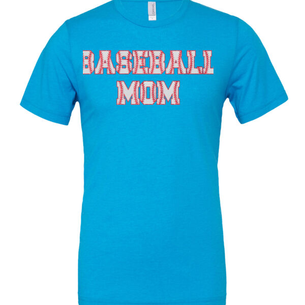 Baseball Mom with Favorite Player - Cotton/Polyester T-Shirt Thumbnail