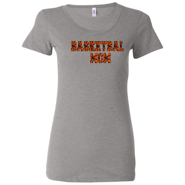 Basketball Mom with Favorite Player - Ladies' Triblend Short Sleeve T-Shirt Thumbnail