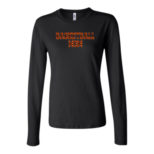 Basketball Mom with Favorite Player - Bella Long Sleeve Crew Tee Thumbnail