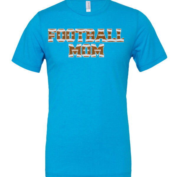 Football Mom with Favorite Player - Cotton/Polyester T-Shirt Thumbnail