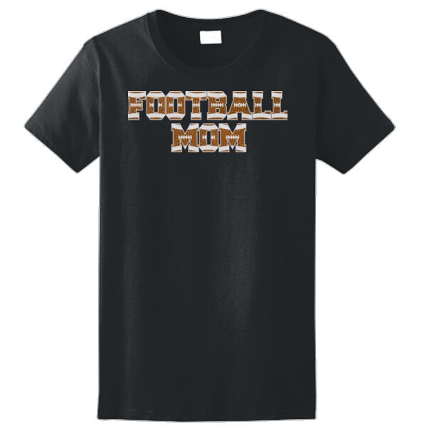 Football Mom with Favorite Player - Ladies Ultra Cotton™ 100% Cotton T Shirt Thumbnail
