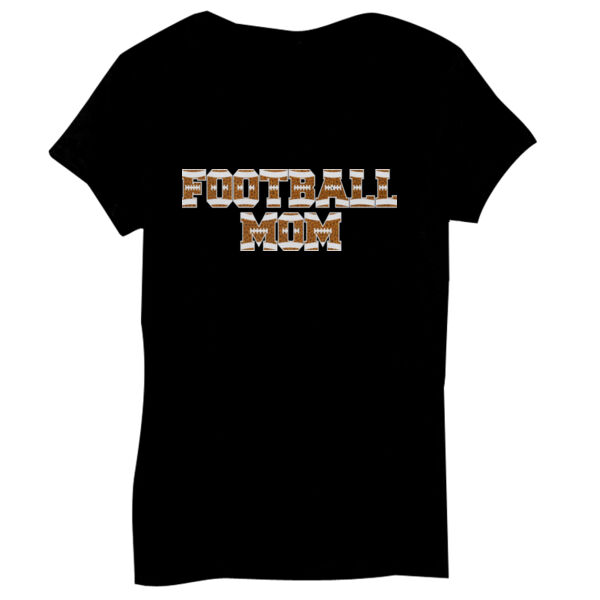 Football Mom with Favorite Player - Bella Short-Sleeve V-Neck T-Shirt Thumbnail