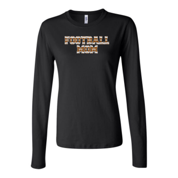 Football Mom with Favorite Player - Bella Long Sleeve Crew Tee Thumbnail
