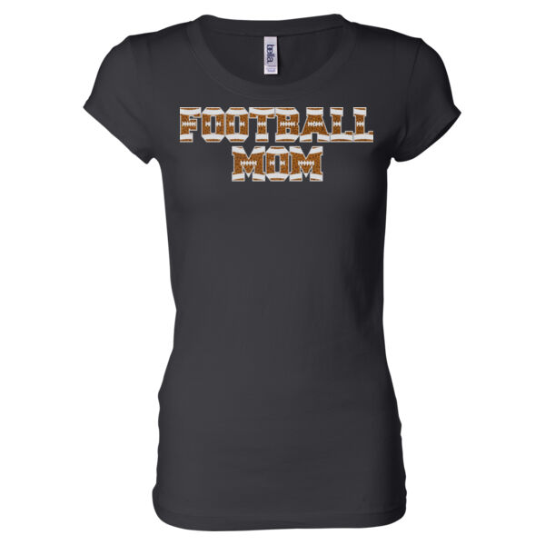 Football Mom with Favorite Player - Ladies' Sheer Jersey T-Shirt Thumbnail