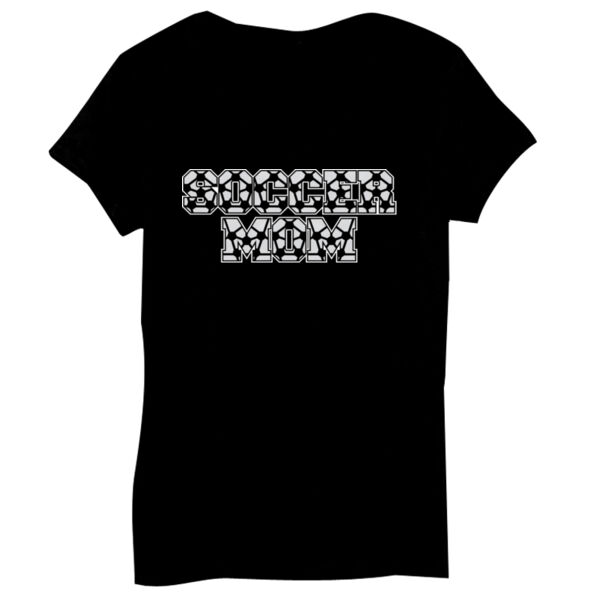 Soccer Mom with Favorite Player - Bella Short-Sleeve V-Neck T-Shirt Thumbnail