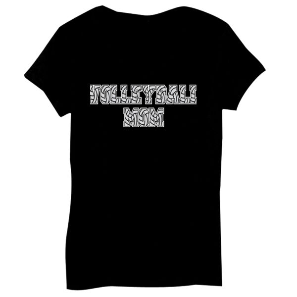 Volleyball Mom with Favorite Player - Bella Short-Sleeve V-Neck T-Shirt Thumbnail
