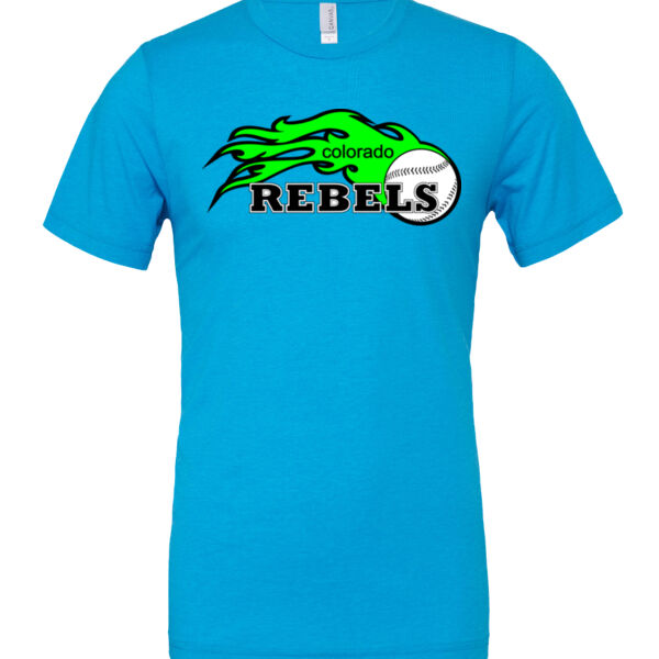 Colorado Rebels Lime - Cotton/Polyester T-Shirt Thumbnail