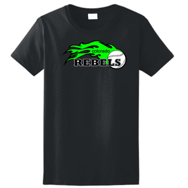 Colorado Rebels Lime - Ladies Ultra Cotton™ 100% Cotton T Shirt Thumbnail