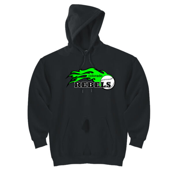 Colorado Rebels Lime - DryBlend™ Pullover Unisex Hooded Sweatshirt Thumbnail