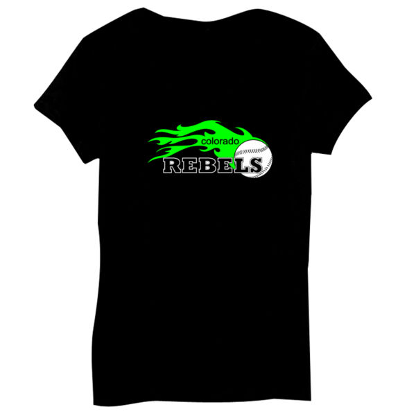 Colorado Rebels Lime - Bella Short-Sleeve V-Neck T-Shirt Thumbnail
