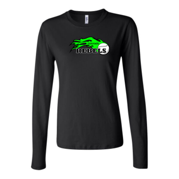 Colorado Rebels Lime - Bella Long Sleeve Crew Tee Thumbnail