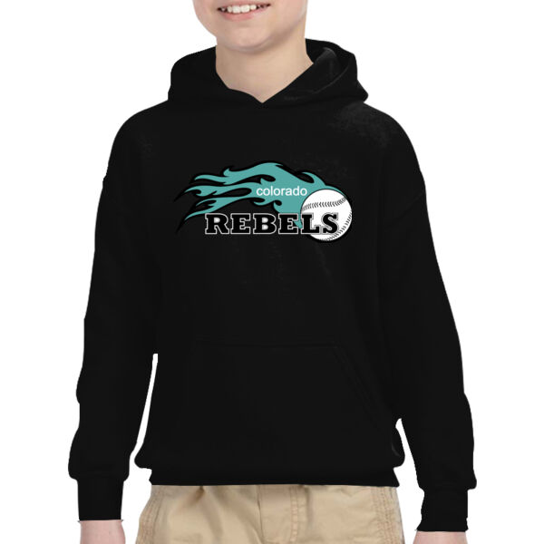 Rebels - Teal - Heavy Blend™ Youth 8 oz., 50/50 Hood Thumbnail