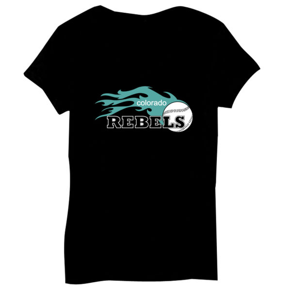 Rebels - Teal - Bella Short-Sleeve V-Neck T-Shirt Thumbnail