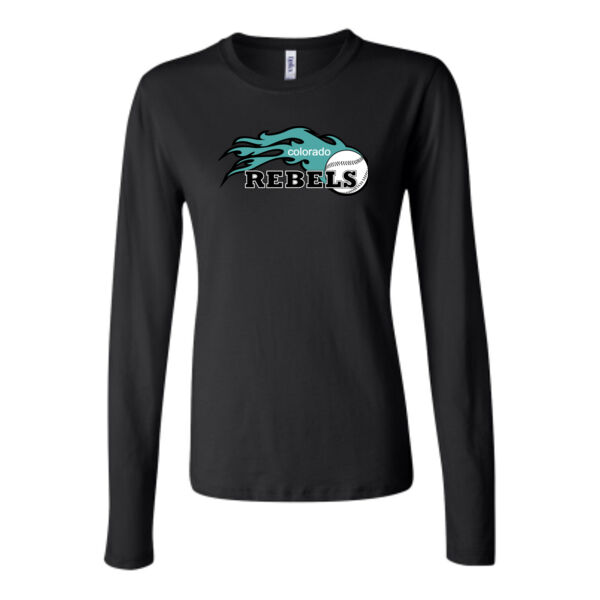 Rebels - Teal - Bella Long Sleeve Crew Tee Thumbnail