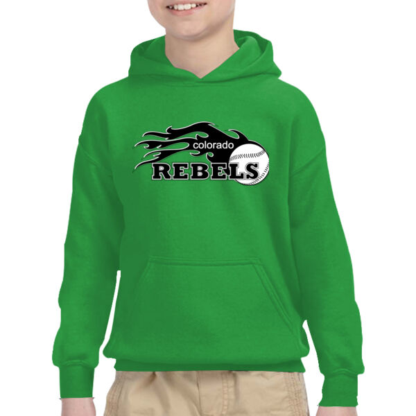 Rebels - Black - Heavy Blend™ Youth 8 oz., 50/50 Hood Thumbnail